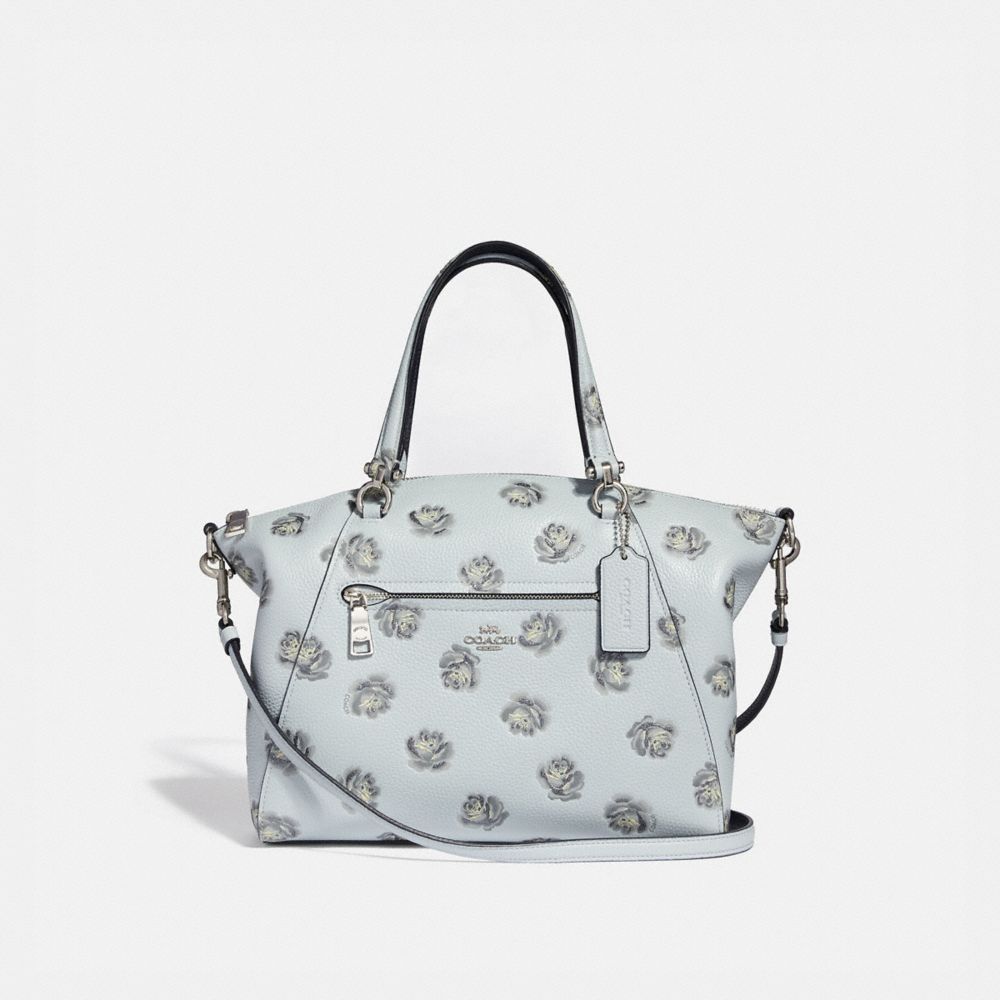 COACH F31711 - PRAIRIE SATCHEL WITH ROSE PRINT SKY/SILVER