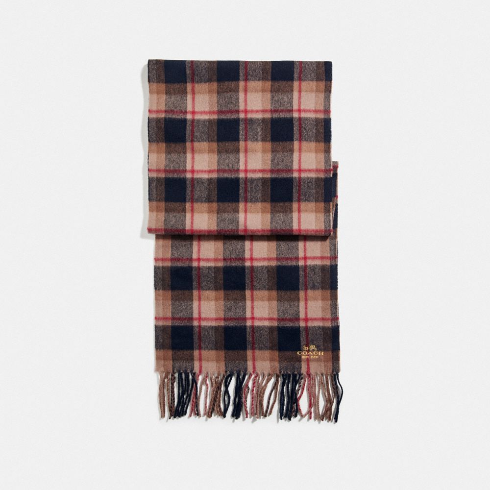 COACH F31790 - SHIRT PLAID SCARF OAK PLAID