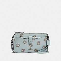 COACH F31829 Noa Pop-up Messenger With Rose Print SKY ROSE PRINT/SILVER