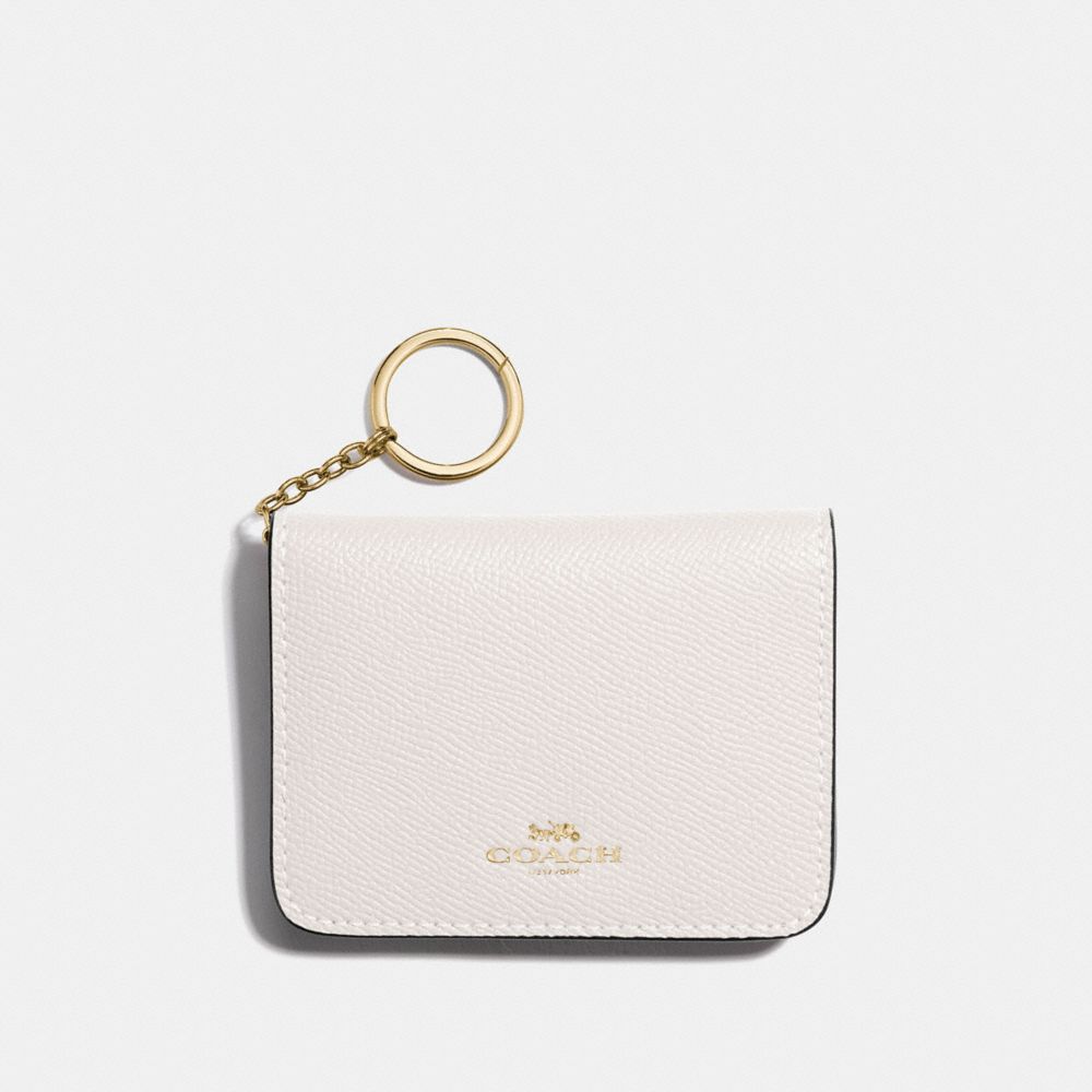 BIFOLD CARD CASE IN COLORBLOCK - COACH f31885 - CHALK MULTI/light gold