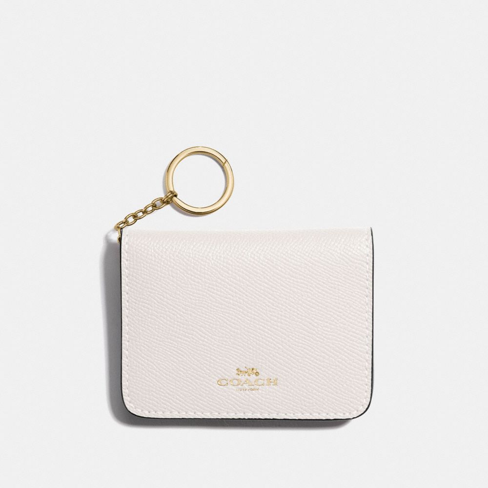 COACH F31885 Bifold Card Case In Colorblock CHALK MULTI/LIGHT GOLD