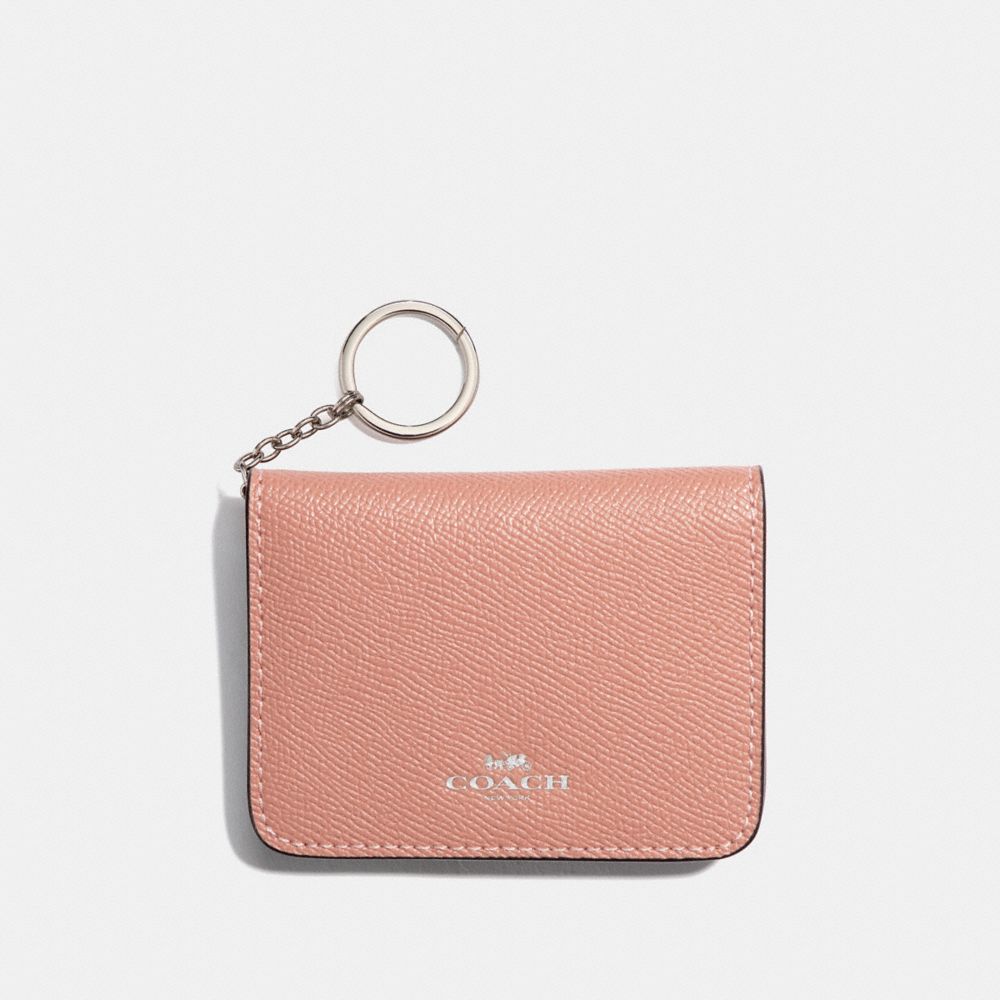 BIFOLD CARD CASE IN COLORBLOCK - PINK MULTI/SILVER - COACH F31885