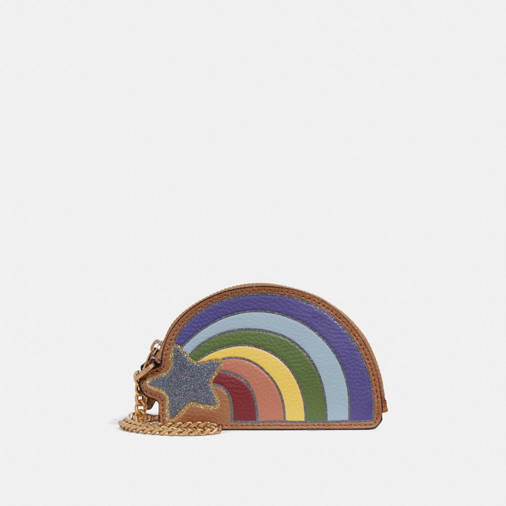 RAINBOW COIN CASE - MULTICOLOR/LIGHT GOLD - COACH F31889