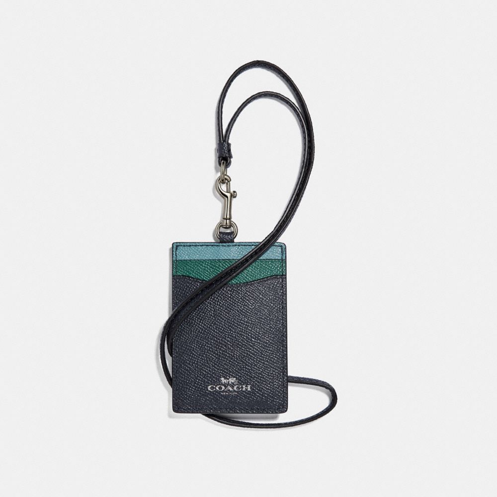 COACH ID LANYARD IN COLORBLOCK - MIDNIGHT/SILVER - F31913