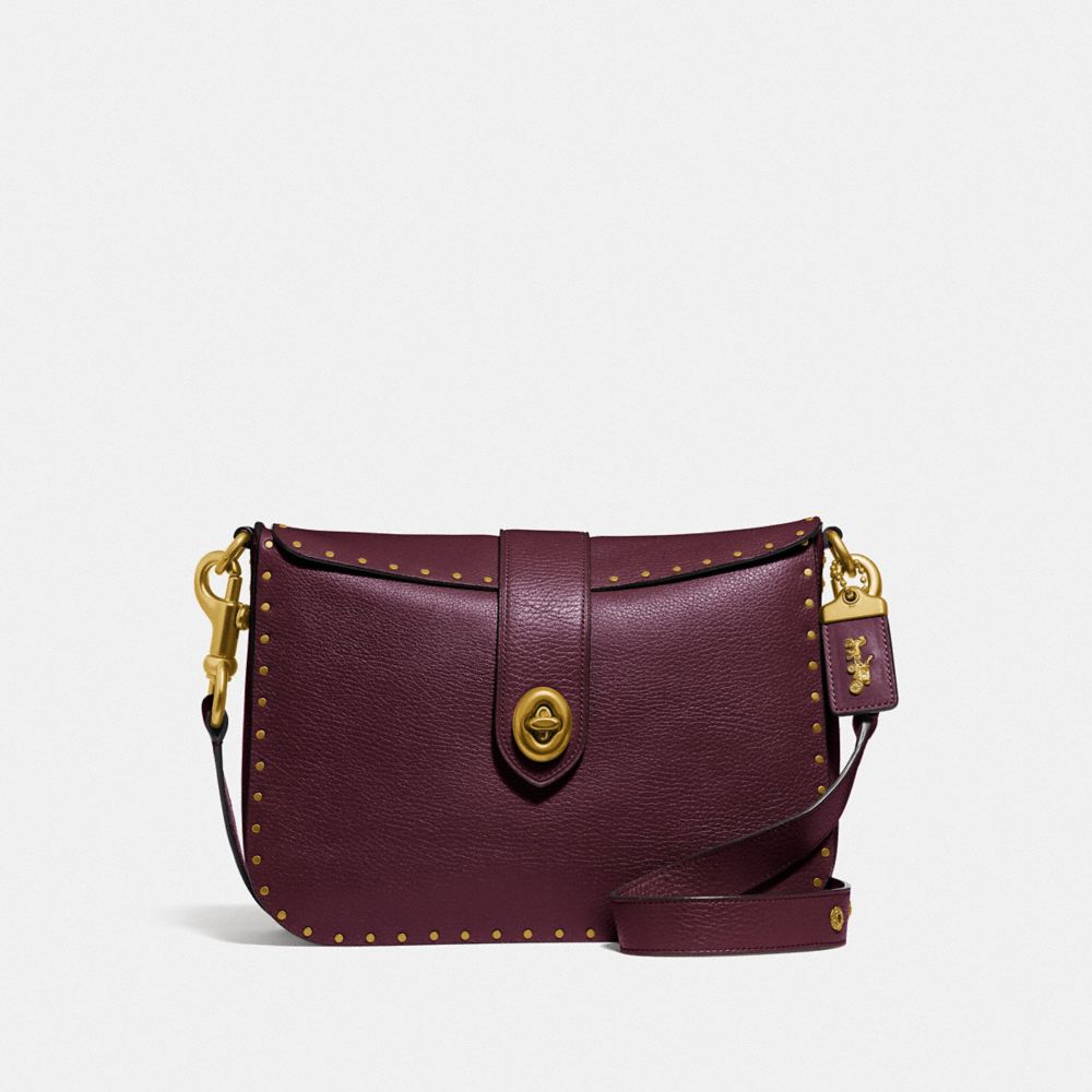 COACH PAGE 27 WITH RIVETS - B4/OXBLOOD - F31929
