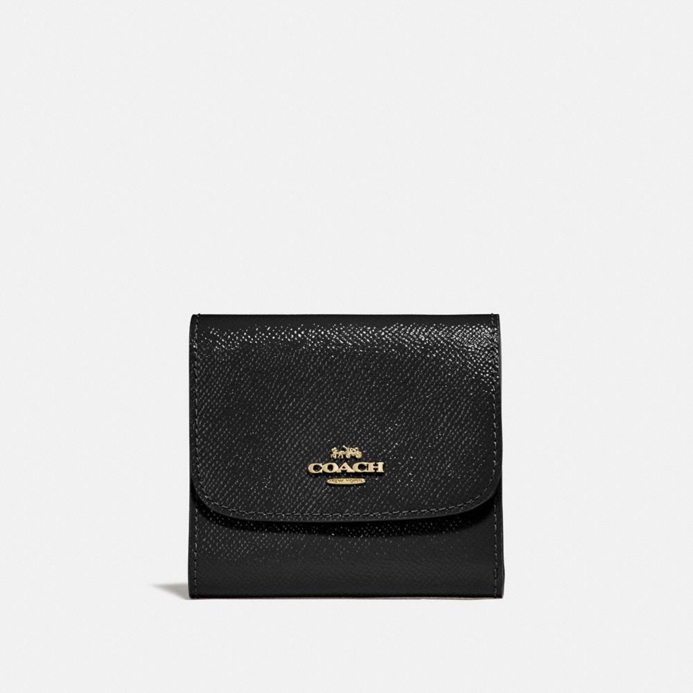 SMALL WALLET - COACH f31960 - BLACK/light gold