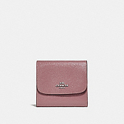 COACH F31960 Small Wallet SILVER/DUSTY ROSE
