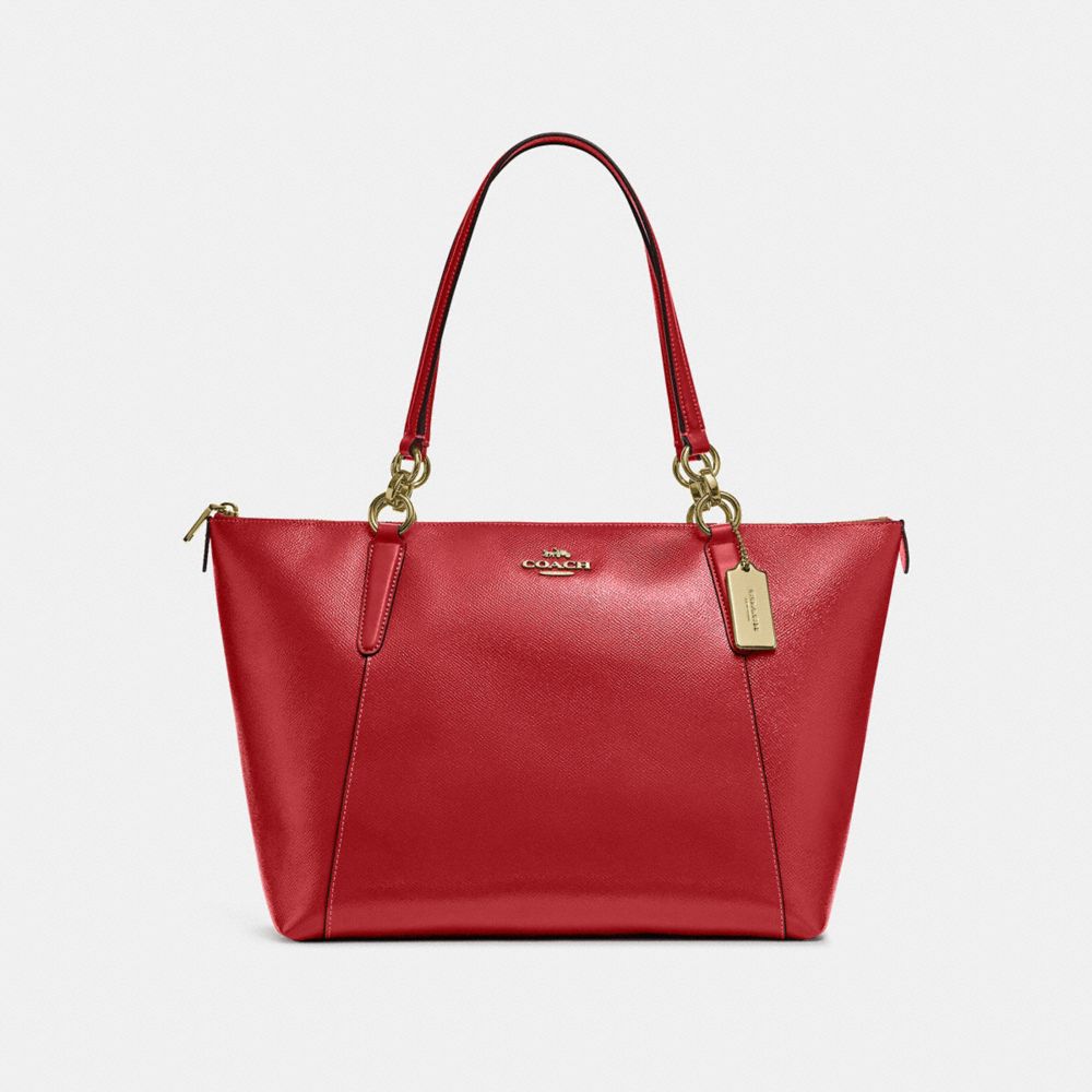 AVA TOTE - F31970 - RUBY/LIGHT GOLD
