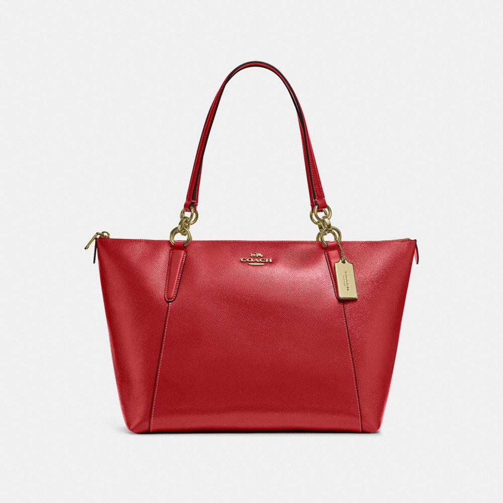 COACH AVA TOTE - RUBY/LIGHT GOLD - F31970