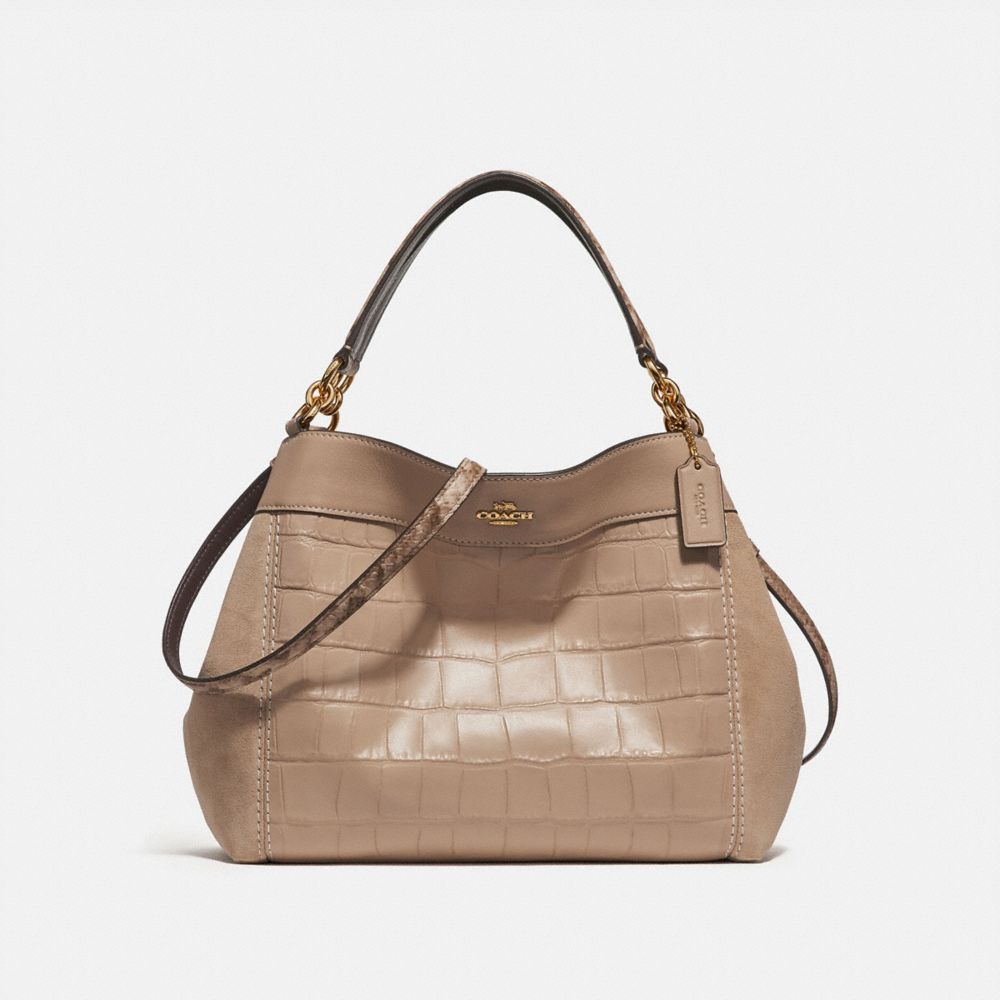 SMALL LEXY SHOULDER BAG - COACH f31975 - BEECHWOOD/light gold