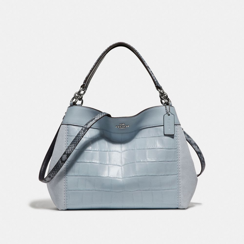 COACH SMALL LEXY SHOULDER BAG - SILVER/PALE BLUE - F31975