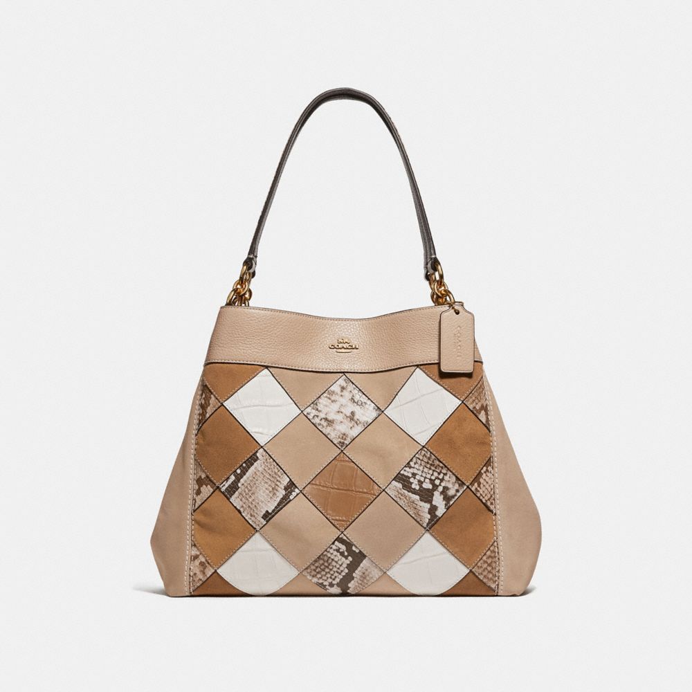 LEXY SHOULDER BAG - COACH f31979 - BEECHWOOD MULTI/light gold