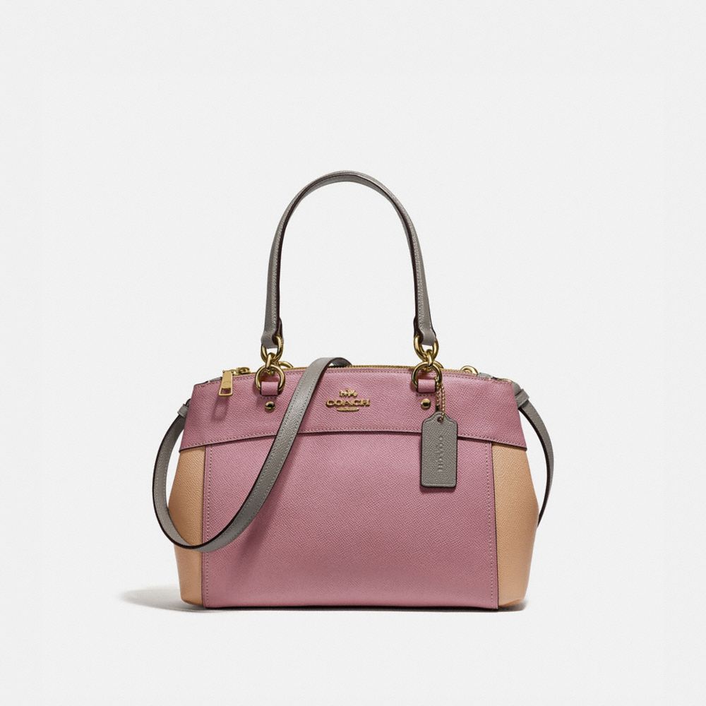 MINI BROOKE CARRYALL IN COLORBLOCK - f31994 - dusty rose/beechwood multi/light gold