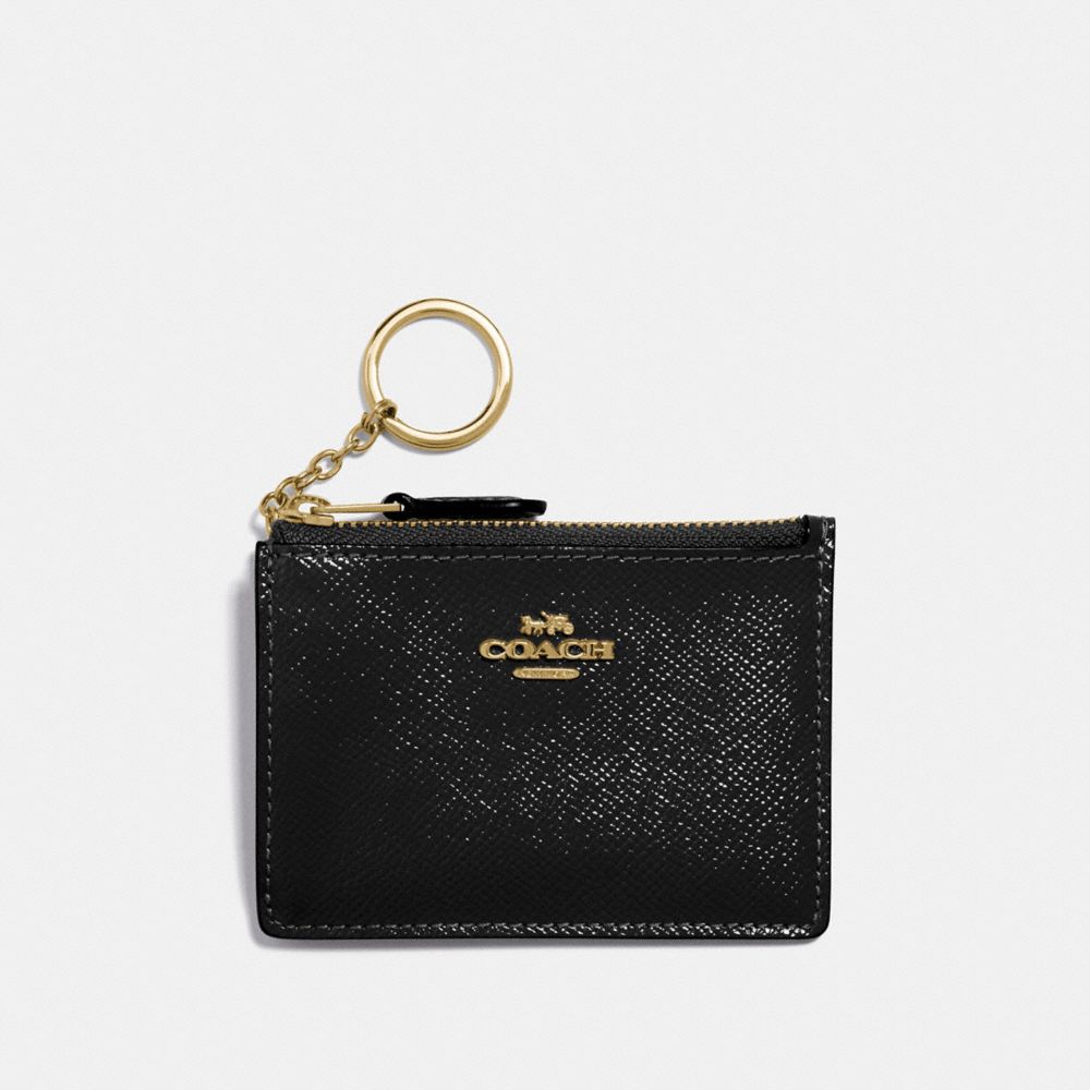 COACH MINI SKINNY ID CASE - GOLD/BLACK - F32016