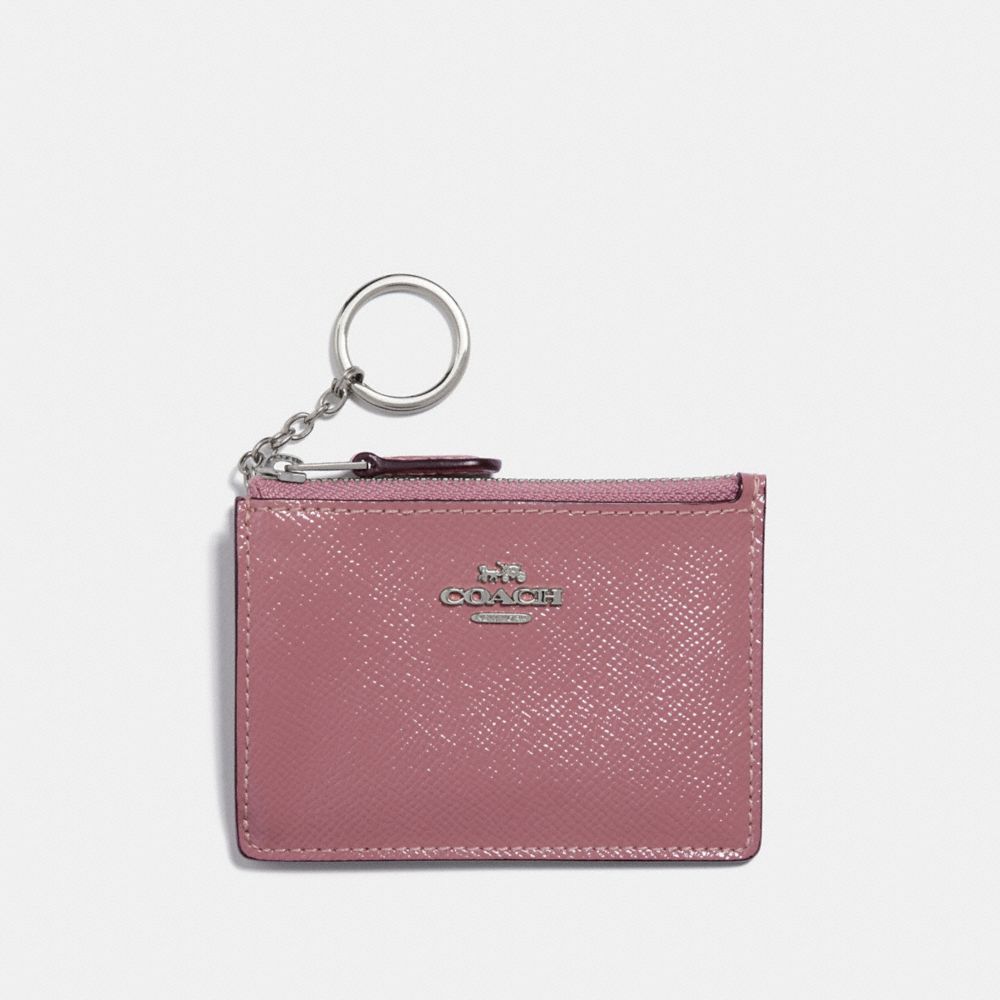 MINI SKINNY ID CASE - SILVER/DUSTY ROSE - COACH F32016