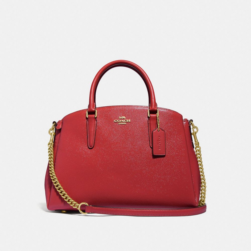 COACH SAGE CARRYALL - RUBY/LIGHT GOLD - F32017