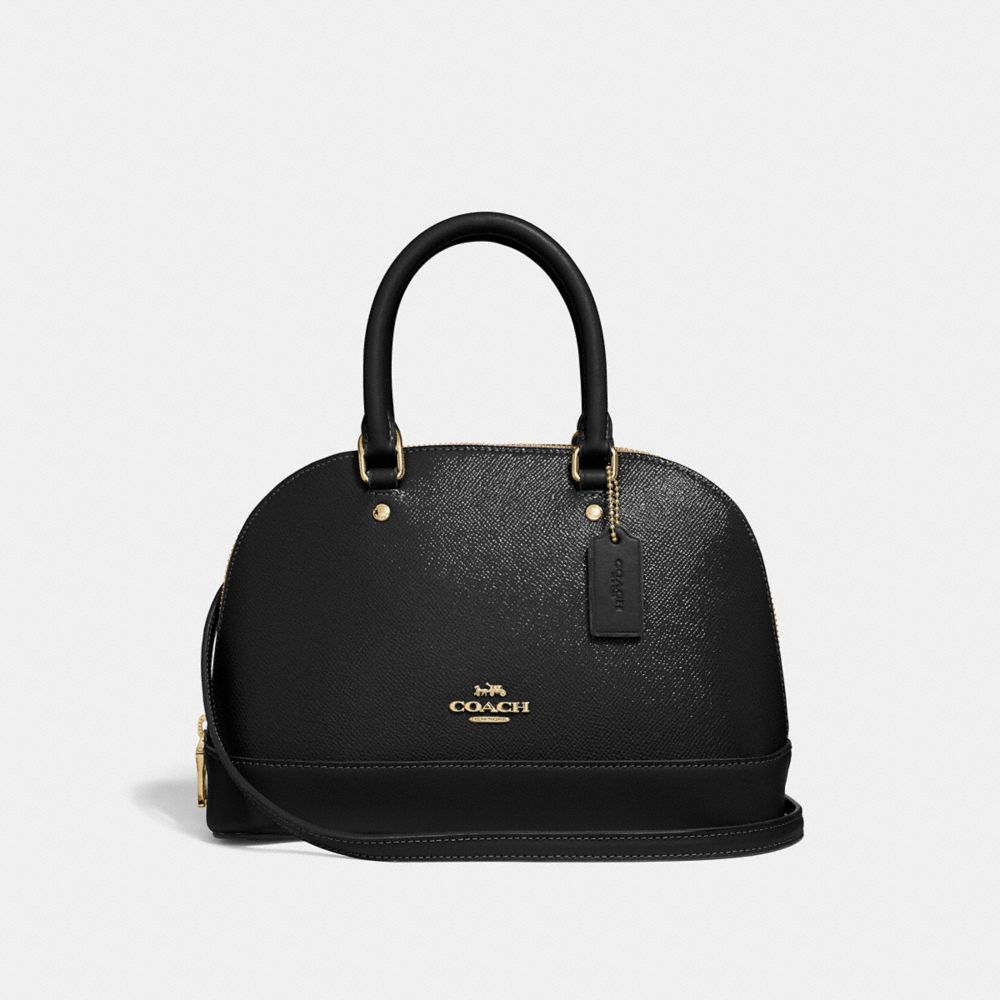 COACH MINI SIERRA SATCHEL - BLACK/LIGHT GOLD - F32019