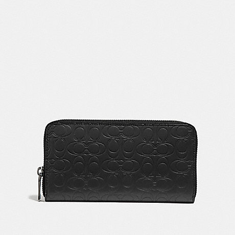COACH ACCORDION WALLET IN SIGNATURE LEATHER - BLACK - F32033