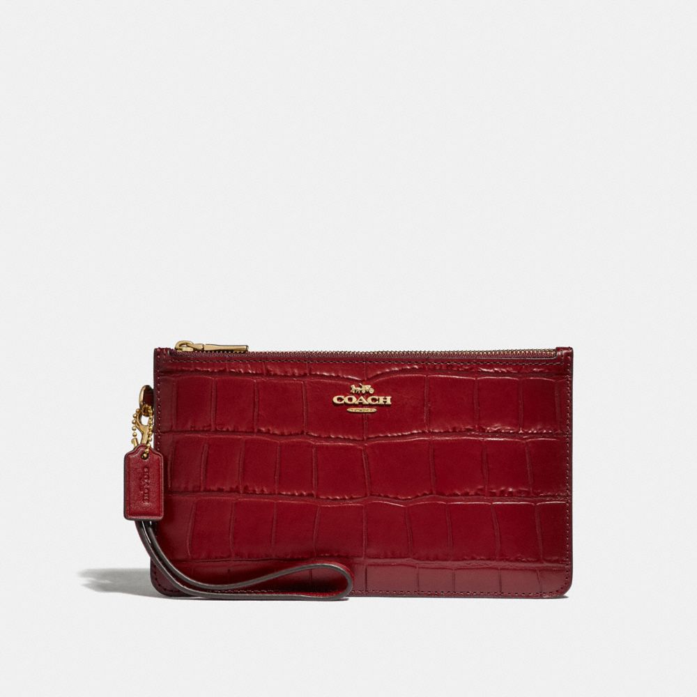 COACH F32036 Crosby Clutch CHERRY /LIGHT GOLD