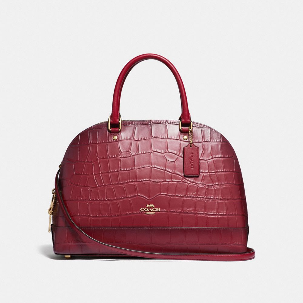 COACH F32120 Sierra Satchel CHERRY /LIGHT GOLD