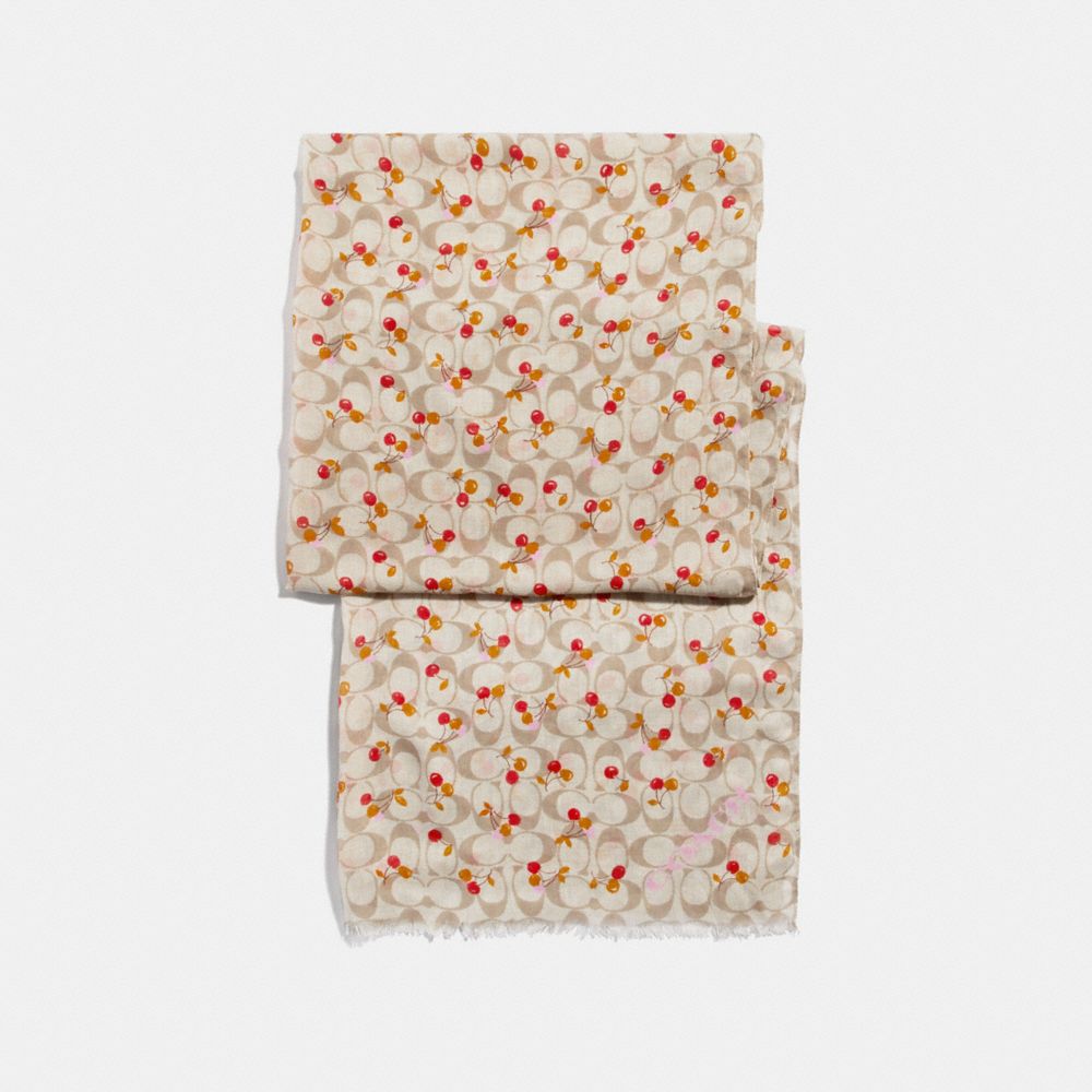 CHERRY PRINT SIGNATURE OBLONG - f32132 - IVORY