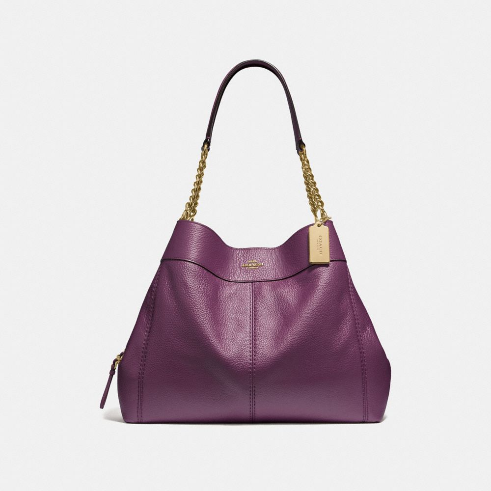 LEXY CHAIN SHOULDER BAG - METALLIC RASPBERRY/LIGHT GOLD - COACH F32150