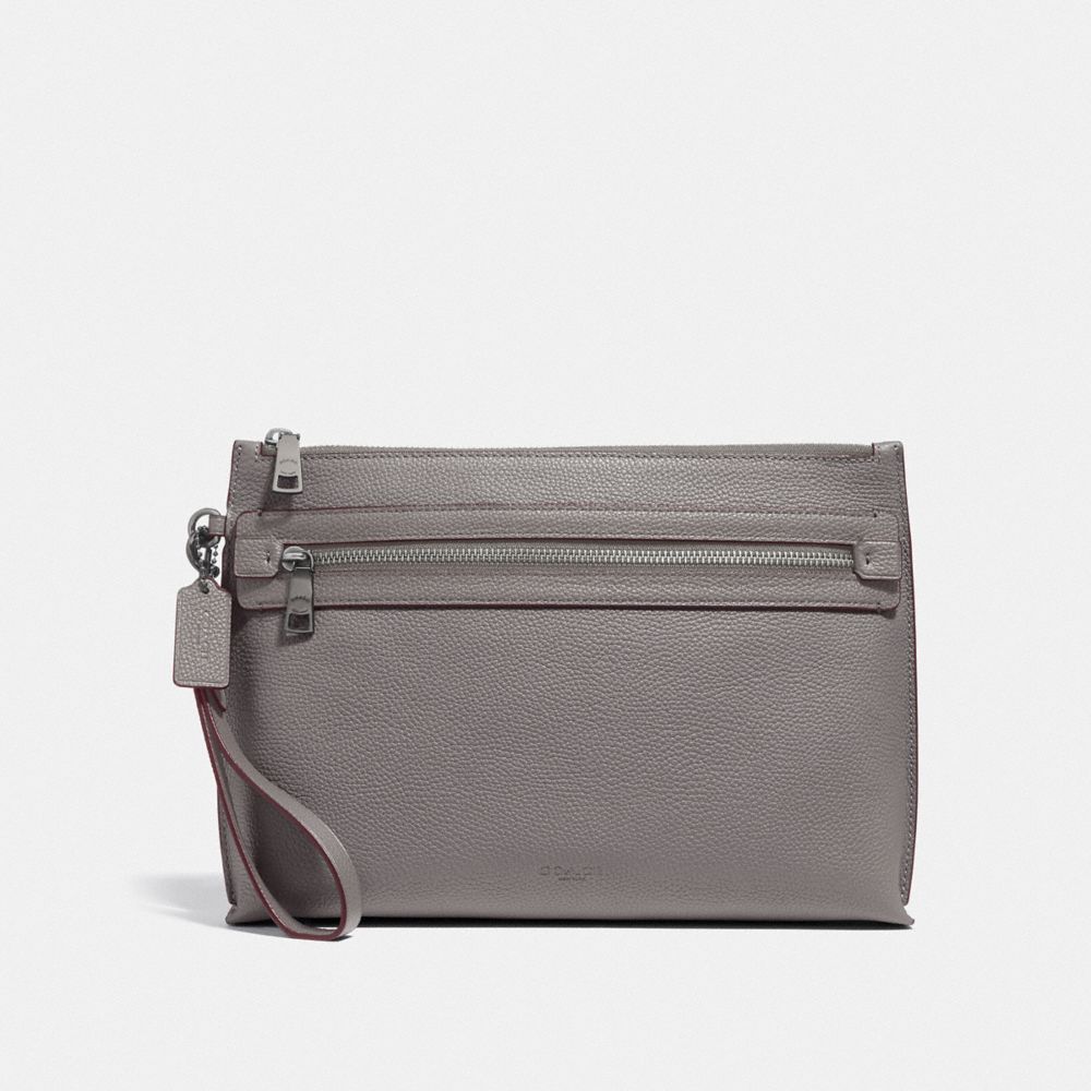 COACH F32175 Academy Pouch HEATHER GREY