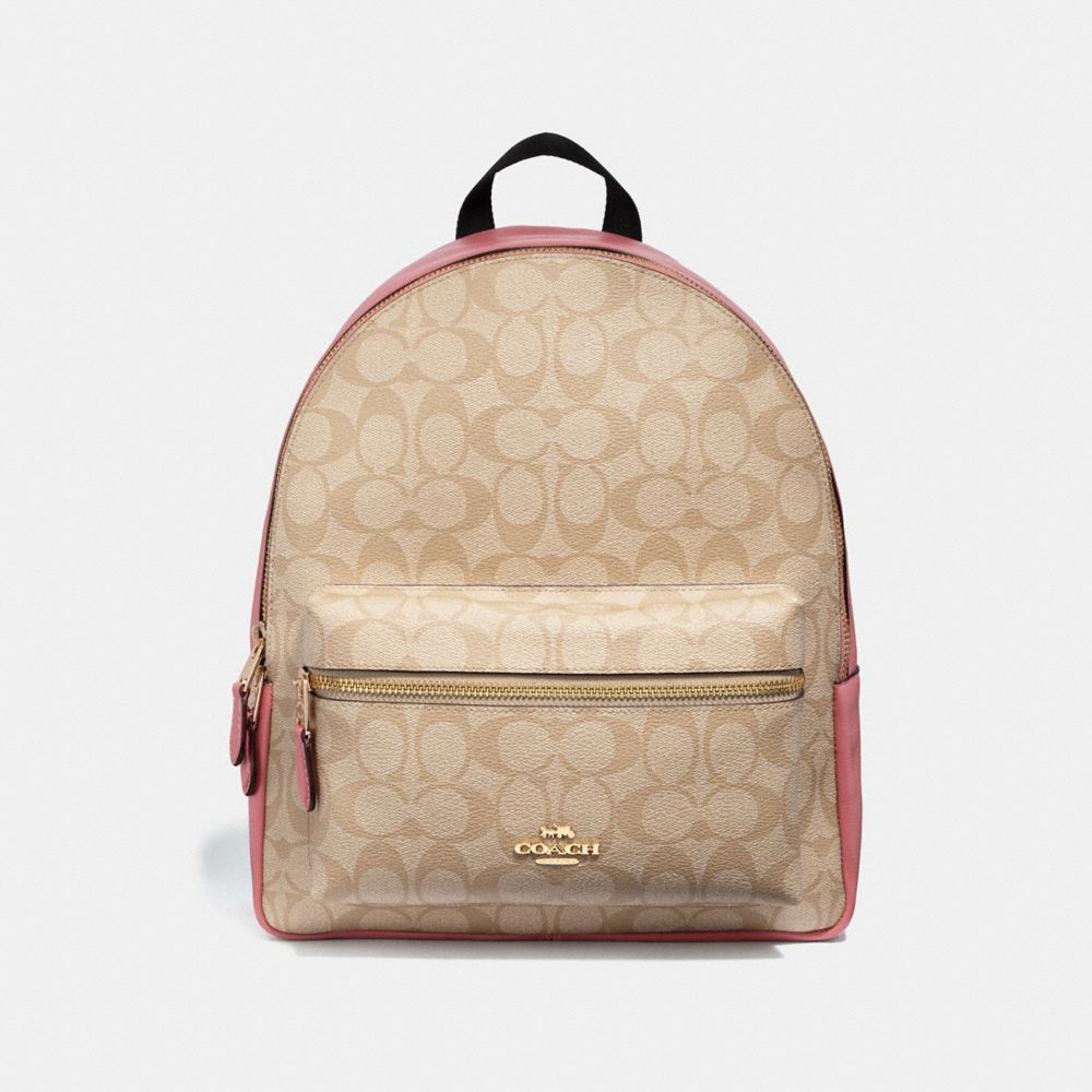 COACH F32200 - MEDIUM CHARLIE BACKPACK IN SIGNATURE CANVAS - LIGHT ...