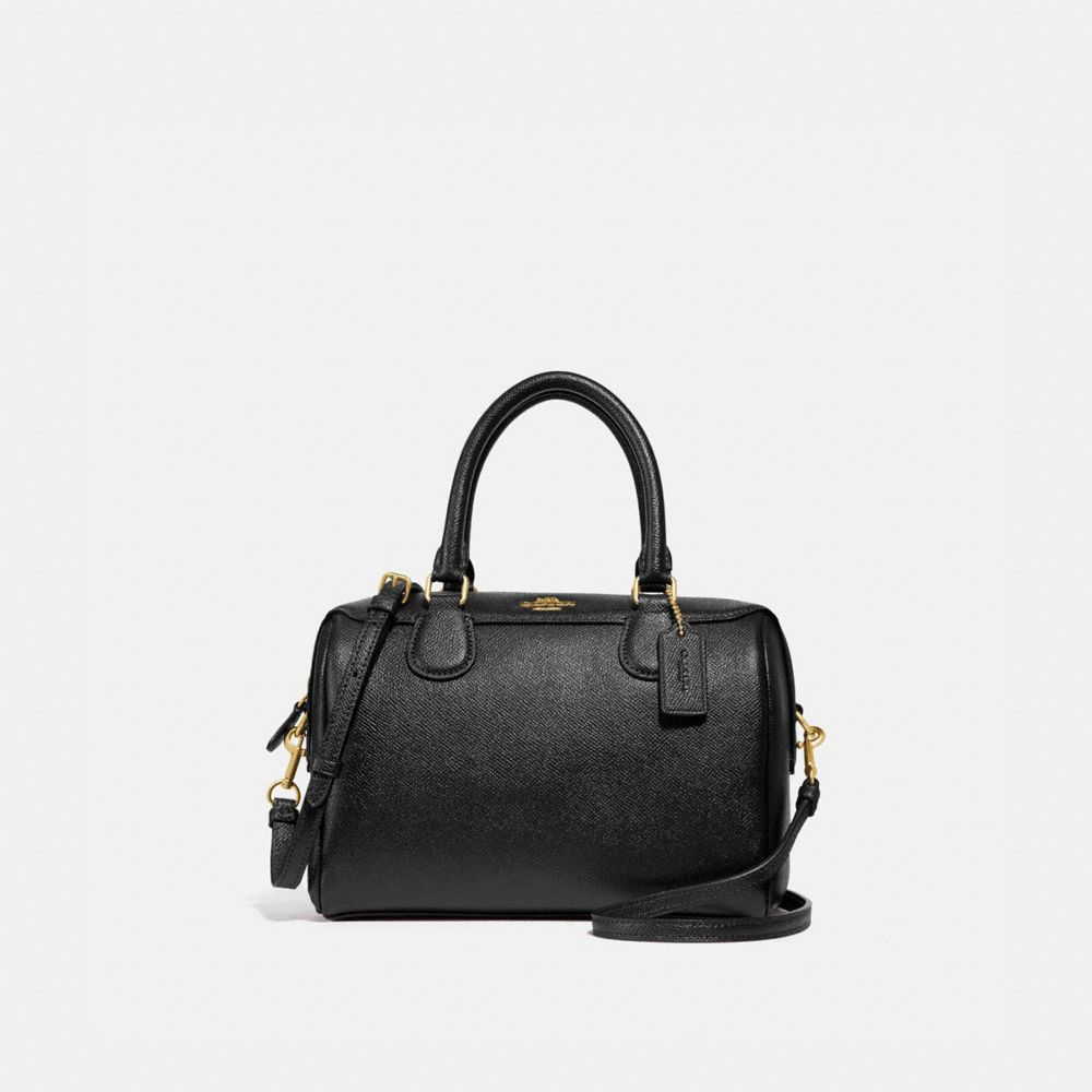 COACH F32202 MINI BENNETT SATCHEL BLACK/LIGHT GOLD