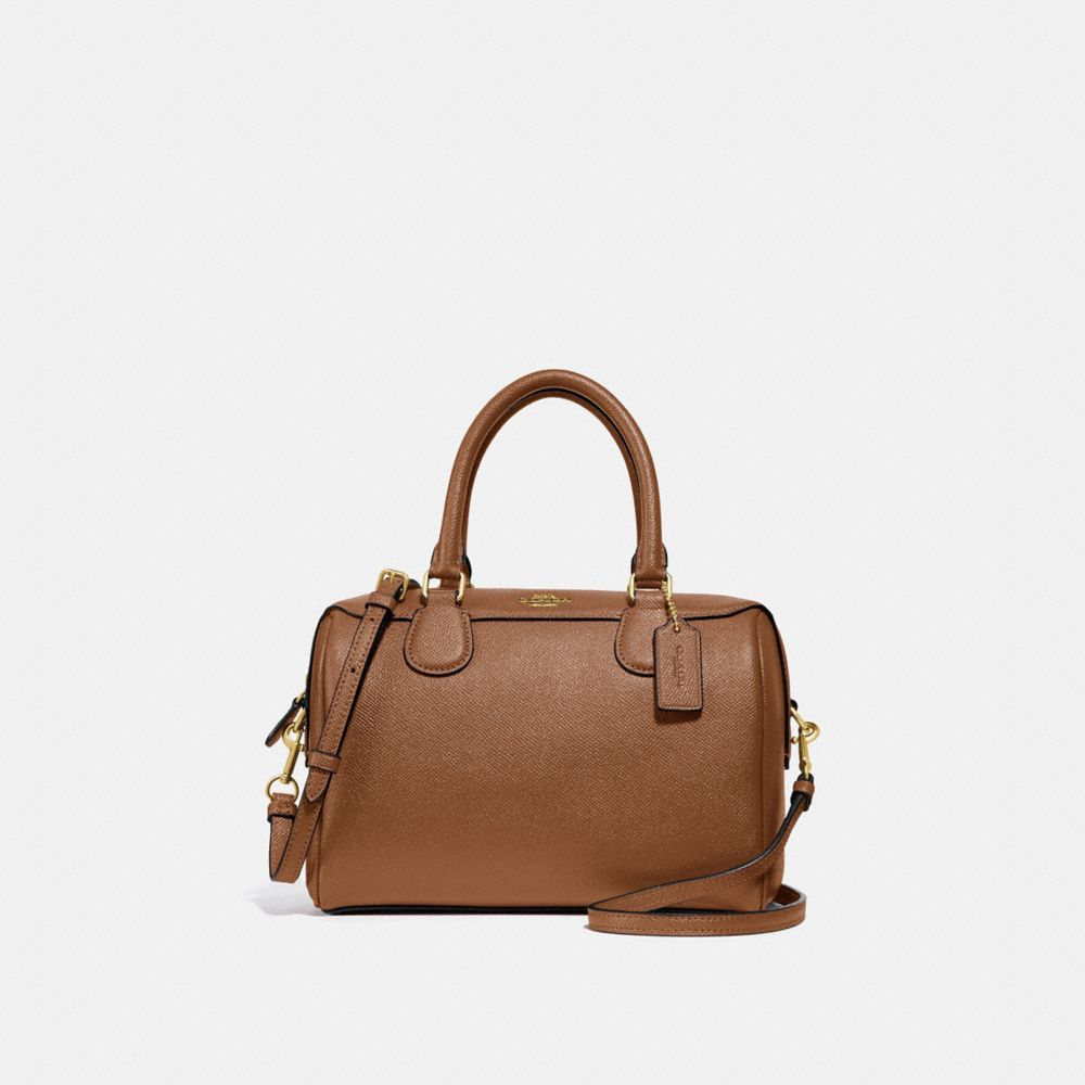 MINI BENNETT SATCHEL - F32202 - SADDLE 2/LIGHT GOLD