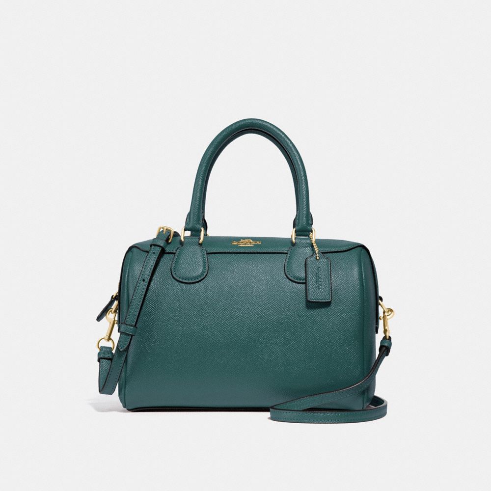 MINI BENNETT SATCHEL - F32202 - DARK TURQUOISE/LIGHT GOLD