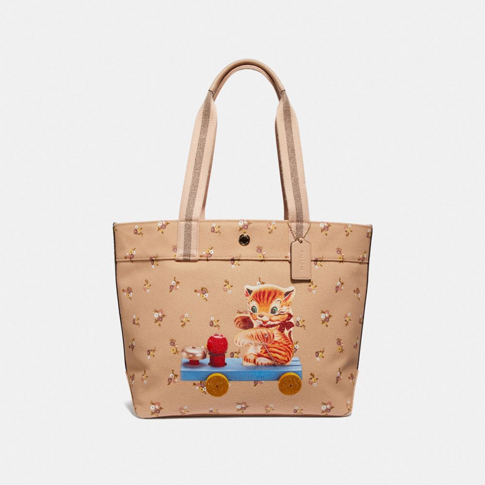 COACH F32207 - FISHER-PRICE KITTY TOTE BEECHWOOD MULTI/LIGHT GOLD