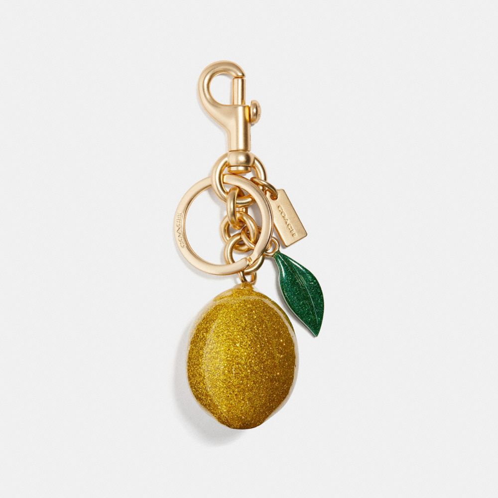 LEMON BAG CHARM - GOLD/YELLOW - COACH F32213