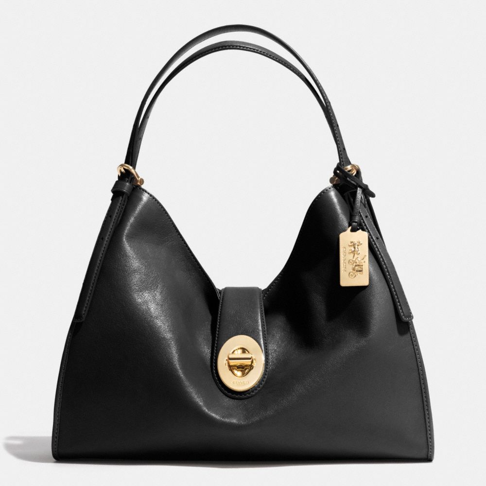 COACH F32221 Madison Carlyle Shoulder Bag In Leather  LIGHT GOLD/BLACK