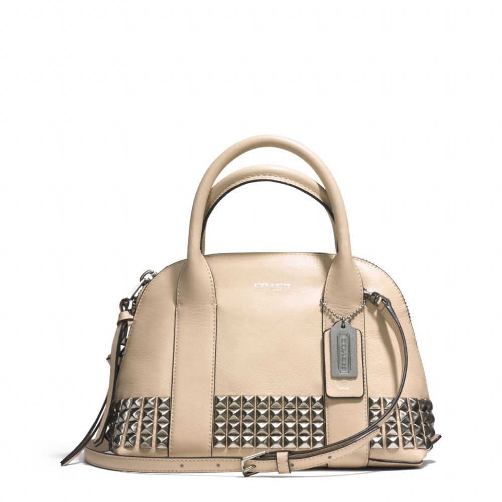 BLEECKER STUDDED LEATHER MINI PRESTON SATCHEL - AKECR - COACH F32244