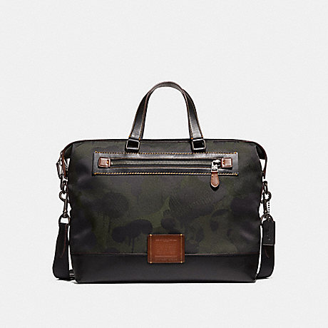 COACH ACADEMY HOLDALL WITH WILD BEAST PRINT - MILITARY/BLACK COPPER FINISH - F32253