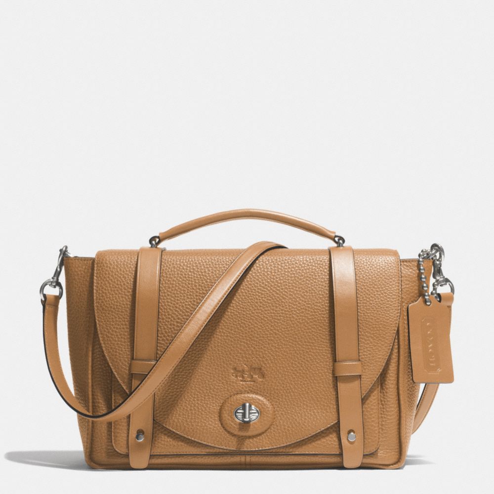 BLEECKER PEBBLE LEATHER BROOKLYN MESSENGER - f32263 - AKD0E