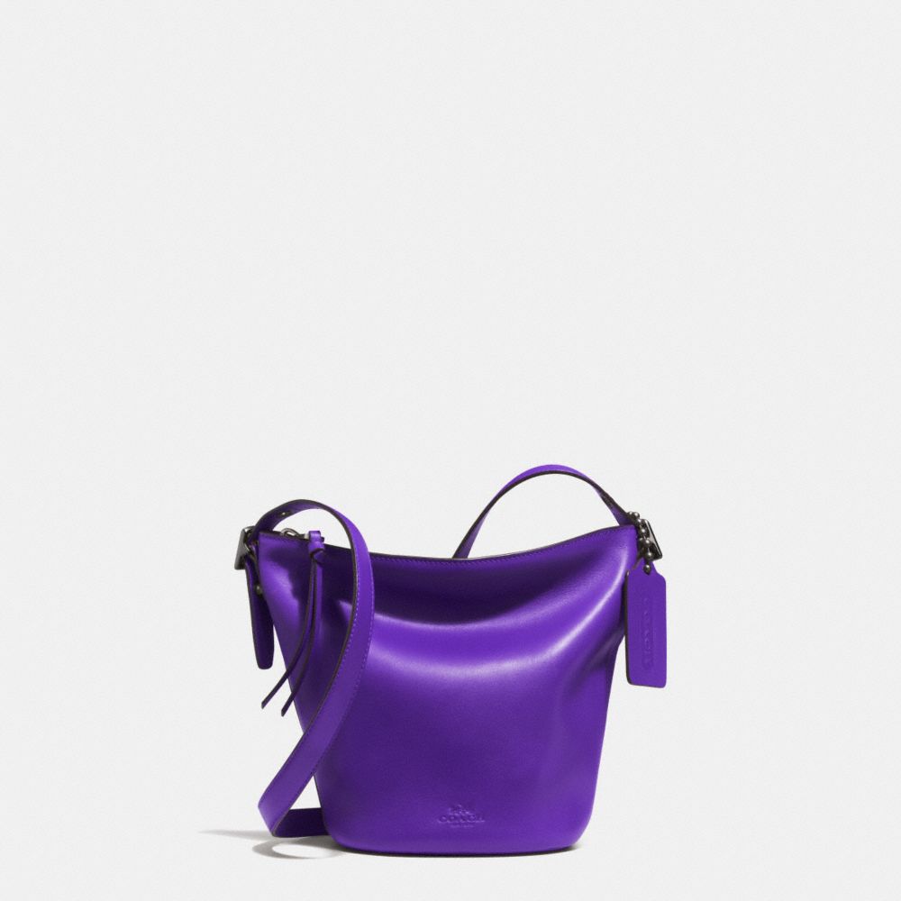 BLEECKER MINI DUFFLE BAG IN GLOVE TANNED LEATHER - f32281 -  QB/PURPLE IRIS