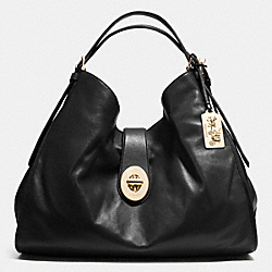 COACH F32328 Madison Xl Leather Carlyle Shoulder Bag LIGHT GOLD/BLACK