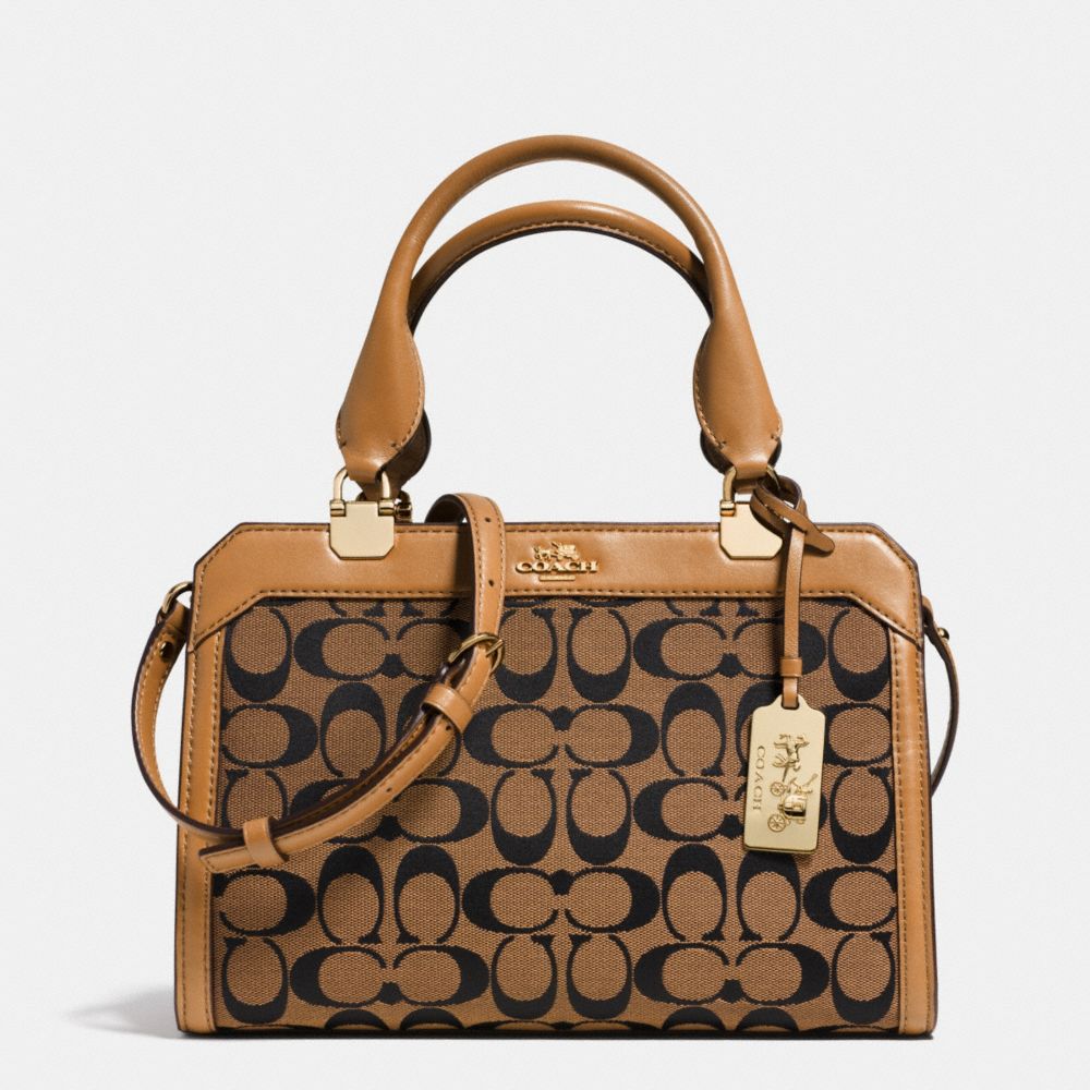 COACH F32355 MADISON MINI LEXINGTON CARRYALL IN SIGNATURE -LIGHT-GOLD/BRINDLE