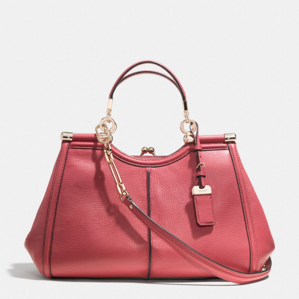 COACH F32377 - MADISON TEXTURED LEATHER PINNACLE CARRIE SATCHEL - LIGHT ...