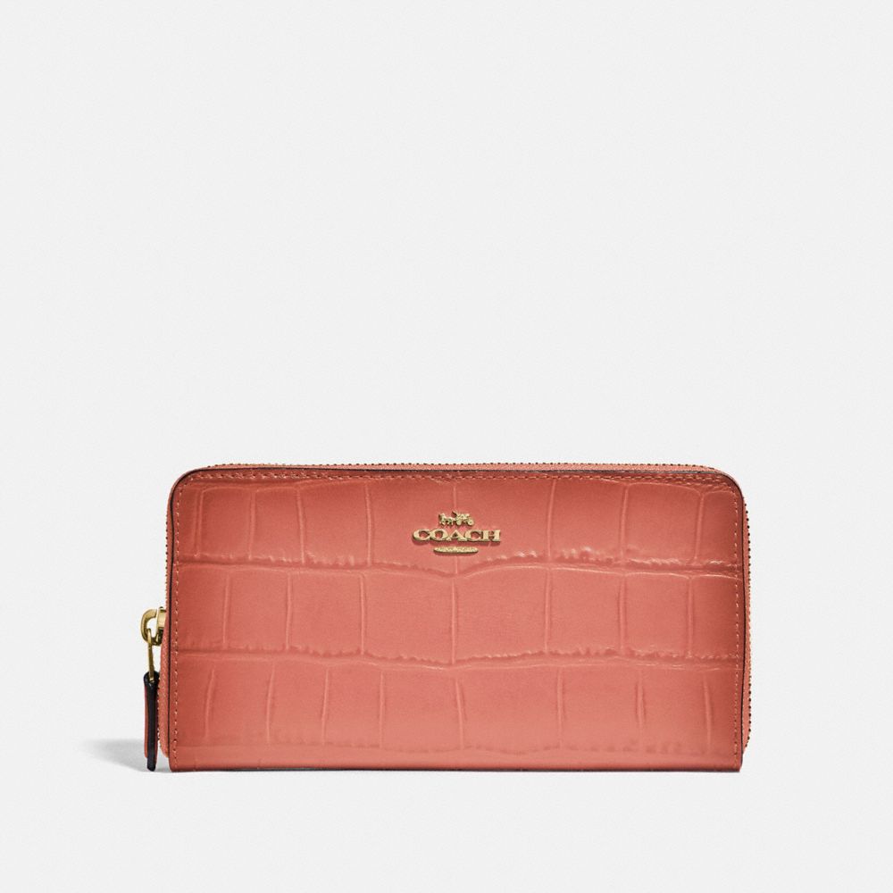 ACCORDION ZIP WALLET - MELON/LIGHT GOLD - COACH F32433