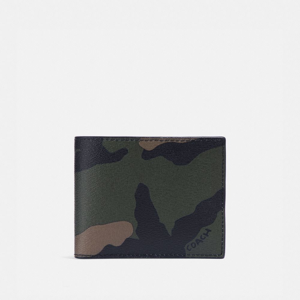 3-IN-1 WALLET WITH CAMO PRINT - f32438 - Tangerine Multi