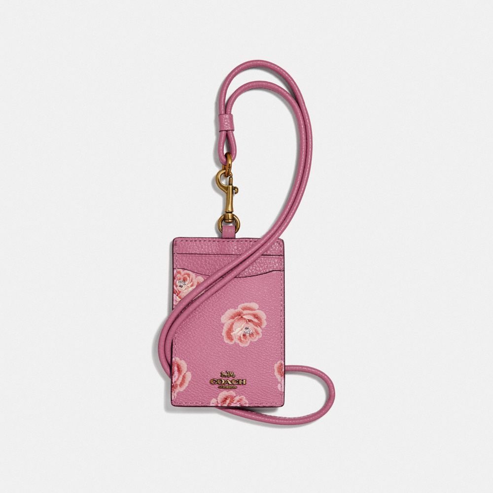 COACH F32455 ID LANYARD WITH ROSE PRINT B4/ROSE-ROSE-PRINT