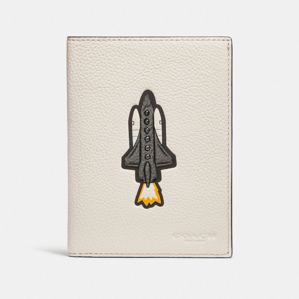 COACH F32464 Passport Case With Rocket Motif CHALK MULTI