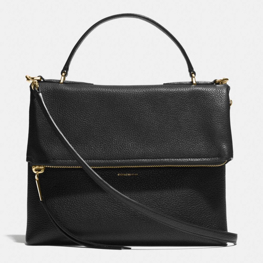COACH F32504 Urbane Shoulder Bag 2 In Pebbled Leather LIGHT GOLD/BLACK