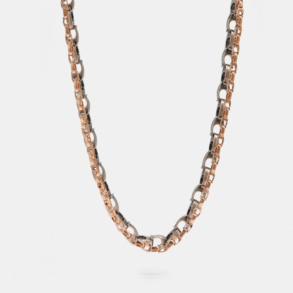 SIGNATURE CHAIN LAYERED NECKLACE - F32555 - SV/MULTI