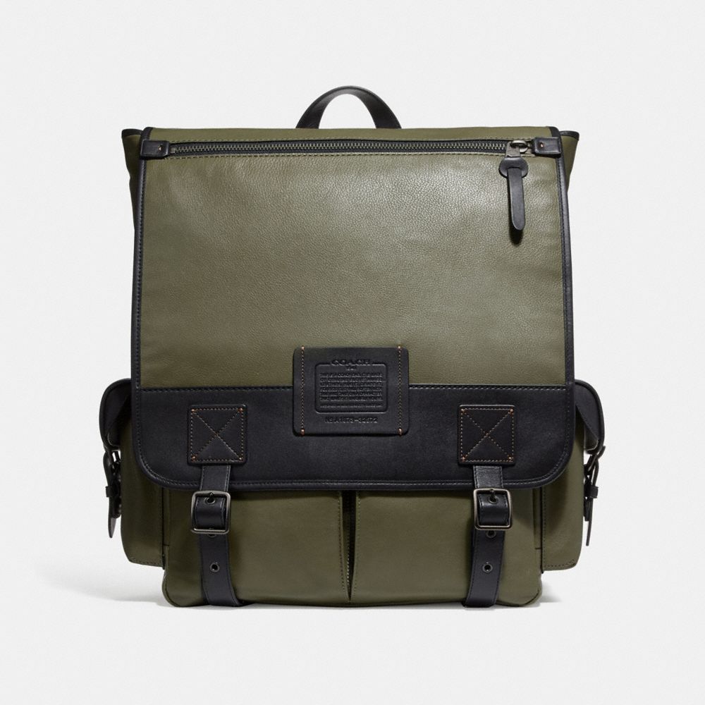 SCOUT BACKPACK - ARMY GREEN/BLACK COPPER FINISH - COACH F32572