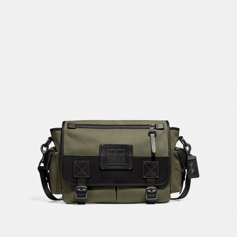 COACH F32609 SCOUT MESSENGER ARMY GREEN/BLACK COPPER FINISH