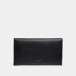 LARGE UNIVERSAL PHONE CASE - COACH F32624 - BLACK/BLACK ANTIQUE NICKEL